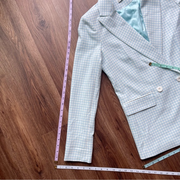 NWT Alice and Olivia Justin Longline Houndstooth Blazer Jacket - Picture 13 of 17
